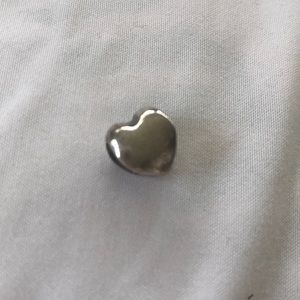 Troll bead silver heart